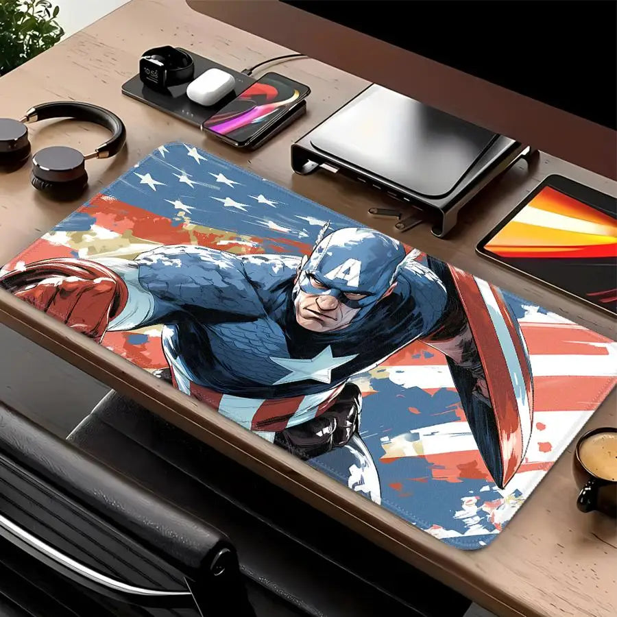 Mouse Pad Desk accessories Game Console Pad Keyboard Mouse Pad office Pad Computer Laptop Pad Waterproof Marvel Captain America