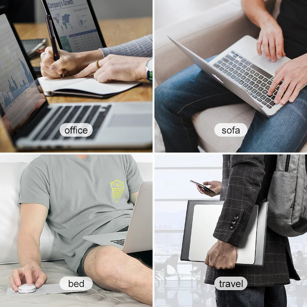 Metal Aluminum Mouse Pad Mat Hard Smooth Magic Thin Mousead Double Side Waterproof Fast and Accurate Control for Office Home