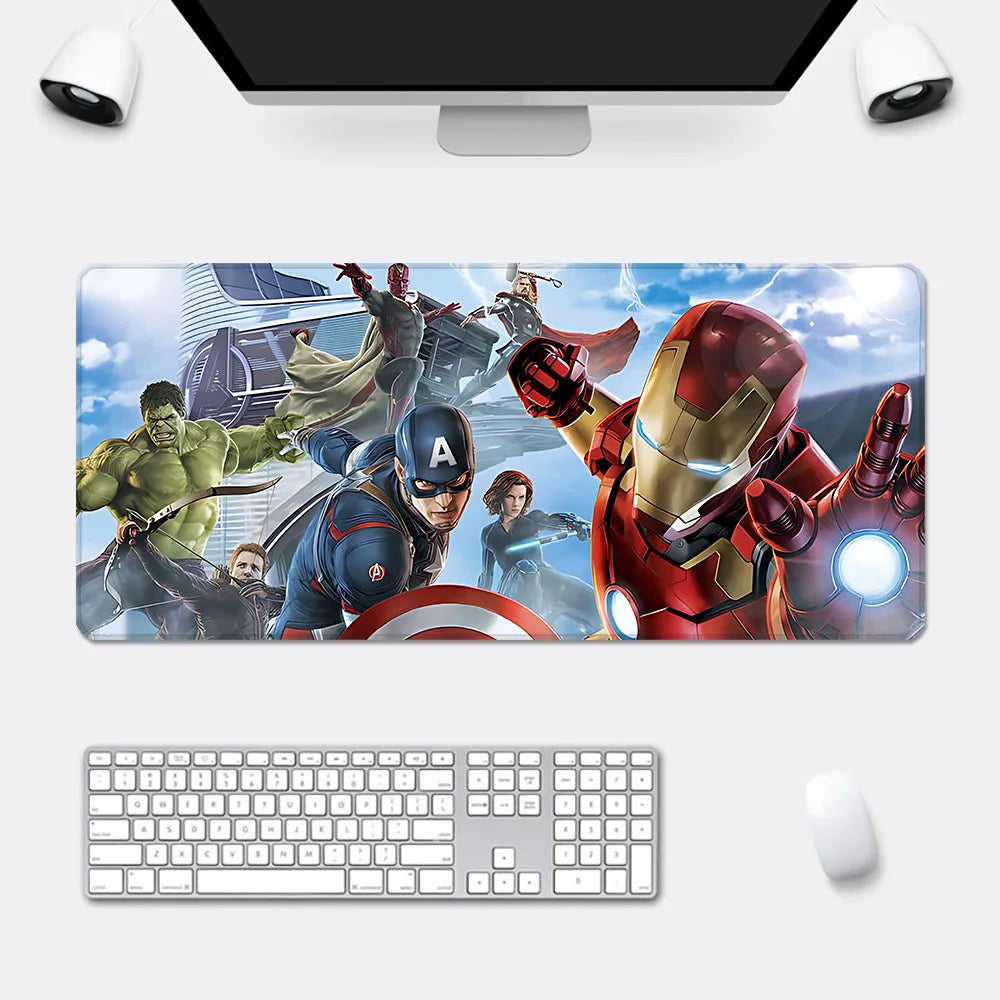 Iron Man Mousepad HD Printing Computer Gamers Locking Edge Non-slip Mouse Pad  Keyboard PC Desk Pad