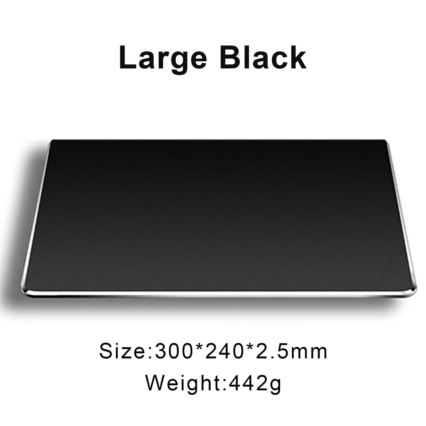 Metal Aluminum Mouse Pad Mat Hard Smooth Magic Thin Mousead Double Side Waterproof Fast and Accurate Control for Office Home