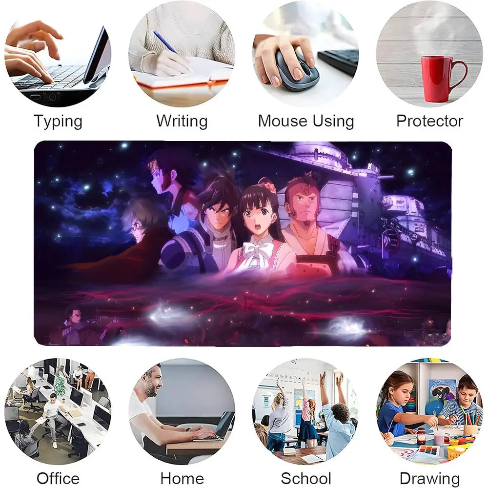 Linebarrels of Iron Mecha Anime Mouse Pad Mousepad Large Gaming Mouse Pad LockEdge Thickened Computer Keyboard Table Desk Mat