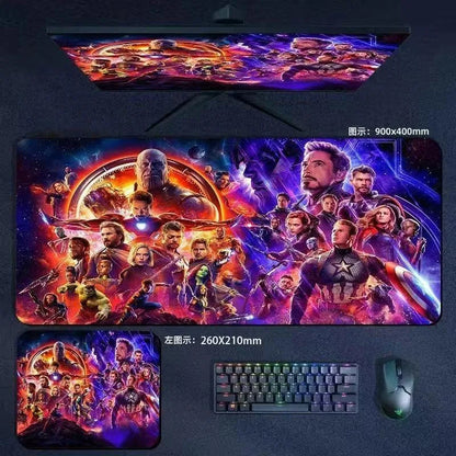 Mouse Pad the Avengers Iron Man Captain America Thor Hulk Ant-Man Black Widow Extra-Large Thickened Computer Keyboard Desk 90*40