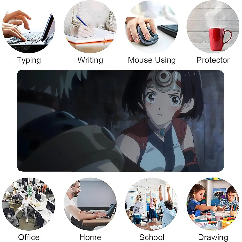 Linebarrels of Iron Mecha Anime Mouse Pad Mousepad Large Gaming Mouse Pad LockEdge Thickened Computer Keyboard Table Desk Mat