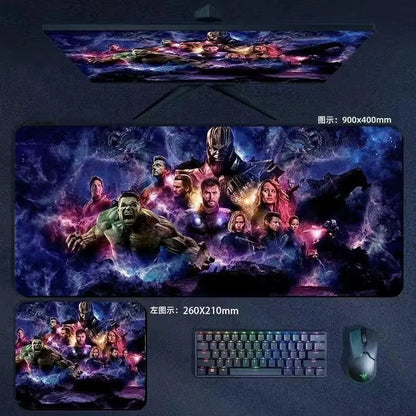 Mouse Pad the Avengers Iron Man Captain America Thor Hulk Ant-Man Black Widow Extra-Large Thickened Computer Keyboard Desk 90*40