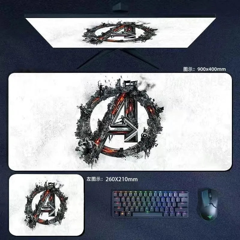 Mouse Pad the Avengers Iron Man Captain America Thor Hulk Ant-Man Black Widow Extra-Large Thickened Computer Keyboard Desk 90*40
