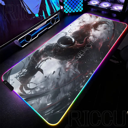 RGB 1000x500MM Marvel Large Mouse Pad Venom Computer Game PC Accessories LED expand Desk Mat Non Slip Printing Keyboard MousePad