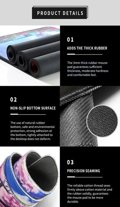 Black W-widow Mouse Pad Gaming New Mousepad MousePads Table Keyboard Pad Non-Slip Soft Computer Fashion Desk Mat
