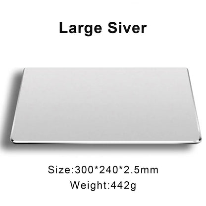 Metal Aluminum Mouse Pad Mat Hard Smooth Magic Thin Mousead Double Side Waterproof Fast and Accurate Control for Office Home