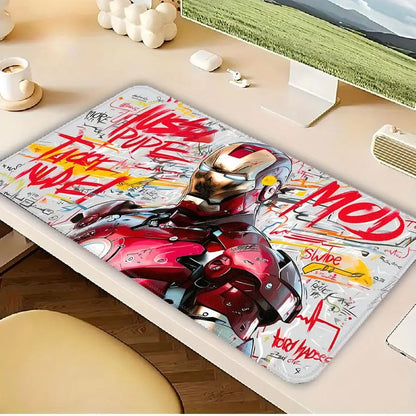 Marvel Hero Iron Man overlock Mouse Pad Desk accessories office Pad Keyboard Mouse Pad Computer Laptop Pad Game Console Pad