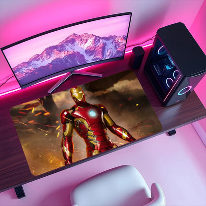 Movie Mouse Pad Superhero Non-slip Lockedge Man I-Iron Office Student Gaming Thickened Large Writing Mar Cushion MousePad