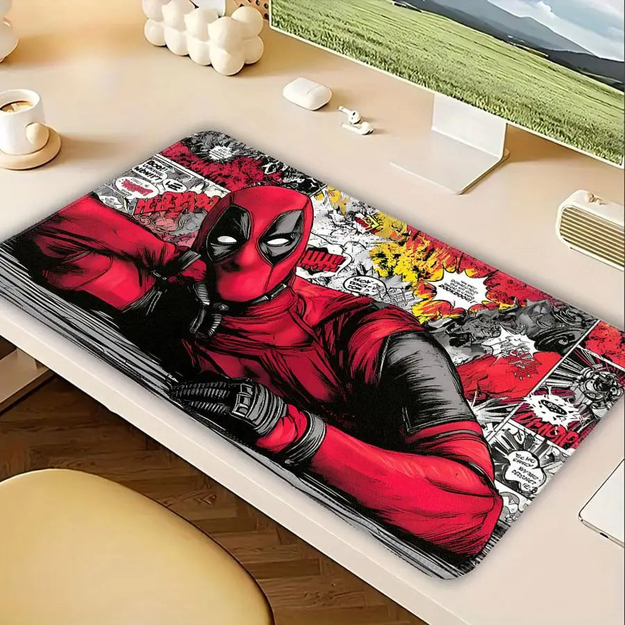 Funny Deadpool Marvel overlock Mouse Pad office Pad Desk accessories Computer Laptop Pad Keyboard Mouse Pad Game Console Pad