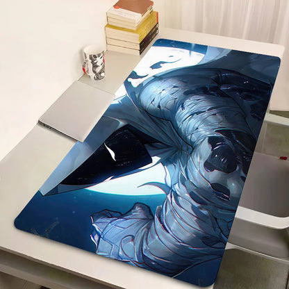 Marvel Moon Knight Mouse Pad Computer Black And White Gaming Mousepad Large Gamer Accessories Keyboard Rug Laptop Anime Desk Mat