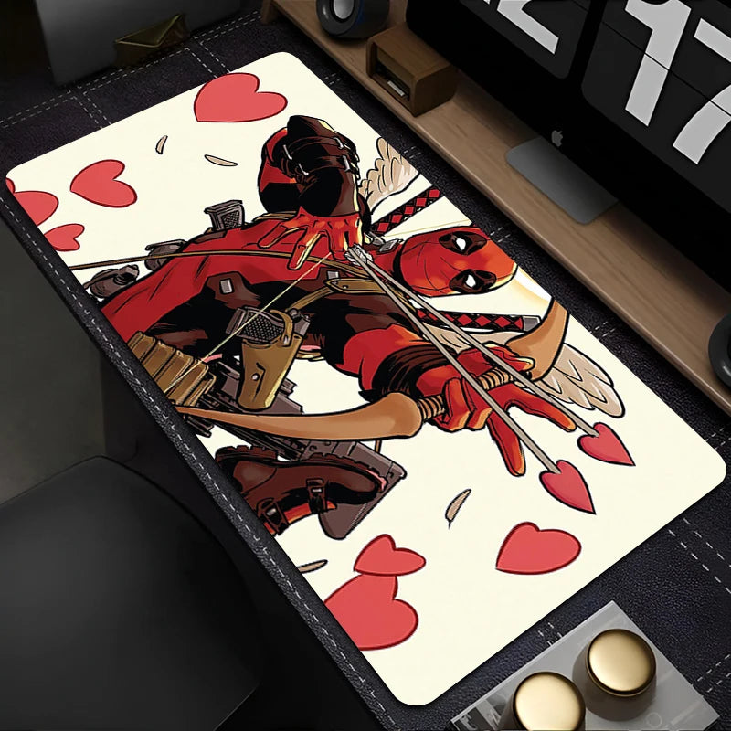 Marvel Deadpool Anime Mouse Pad Office PC Gamer Cabinet Mouse Mat Laptop 900x400 Keyboard Mousepad Extended Desk Mat Cool Carpet