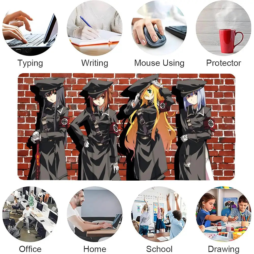 Linebarrels of Iron Mecha Anime Mouse Pad Mousepad Large Gaming Mouse Pad LockEdge Thickened Computer Keyboard Table Desk Mat