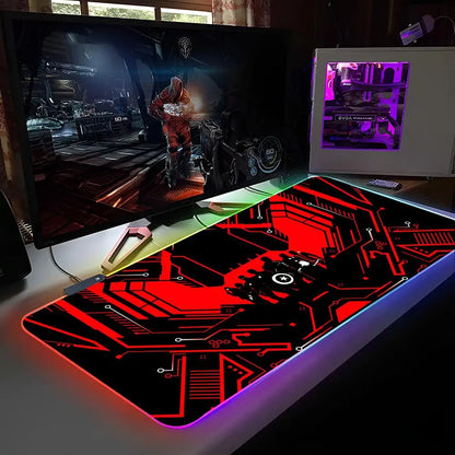 Marvel Avengers Assemble Mouse Pad RGB Backlit Mouse Pad Laptop Mouse Pad Laptop Gamer Computer Desk Gaming Accessories