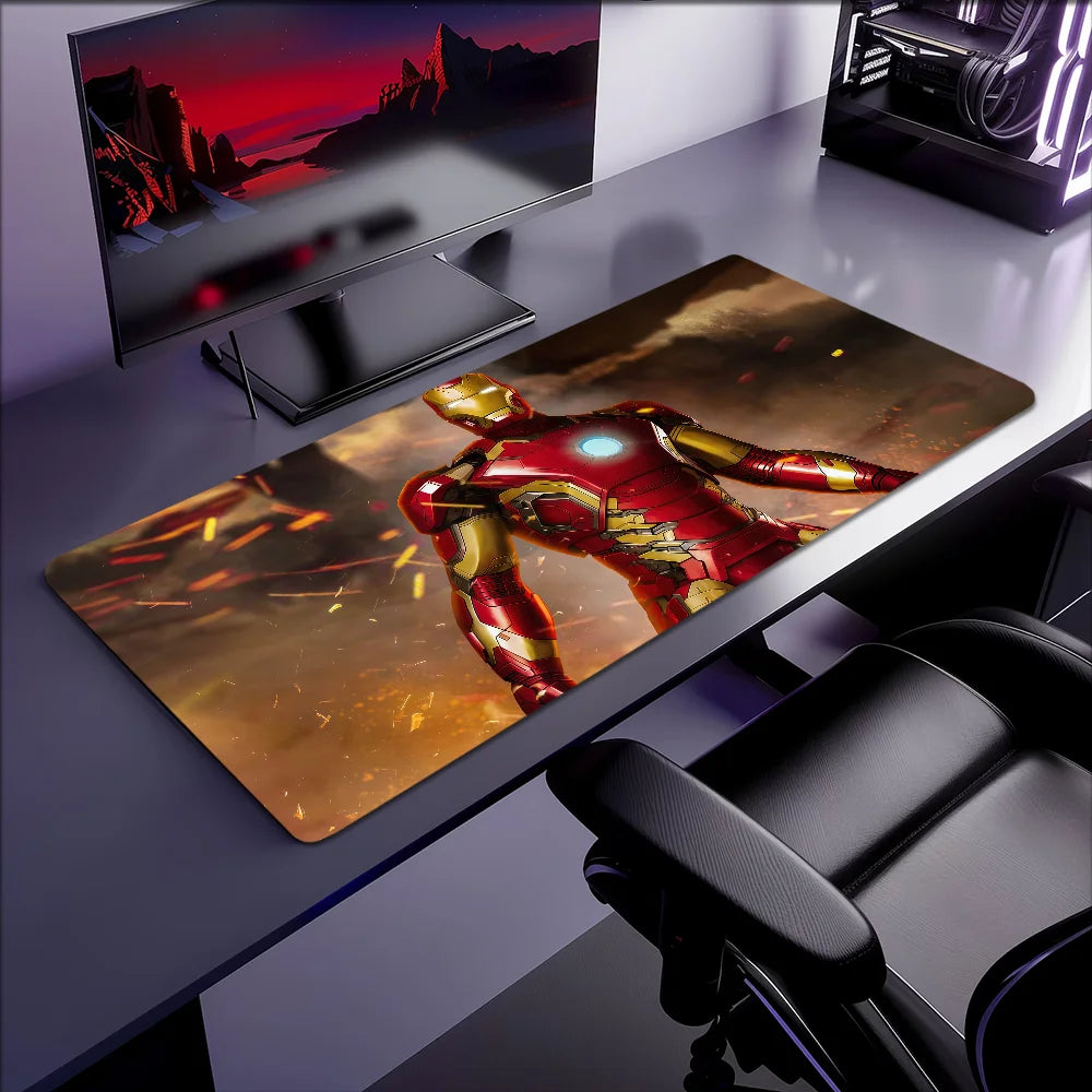 Movie Mouse Pad Superhero Non-slip Lockedge Man I-Iron Office Student Gaming Thickened Large Writing Mar Cushion MousePad