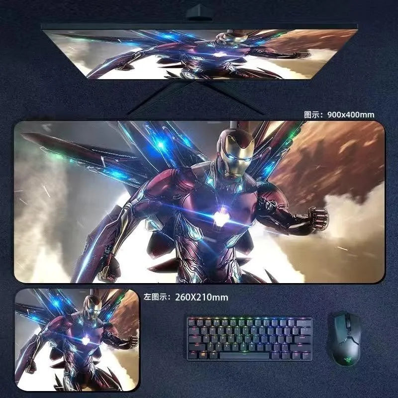 Mouse Pad the Avengers Iron Man Captain America Thor Hulk Ant-Man Black Widow Extra-Large Thickened Computer Keyboard Desk 90*40