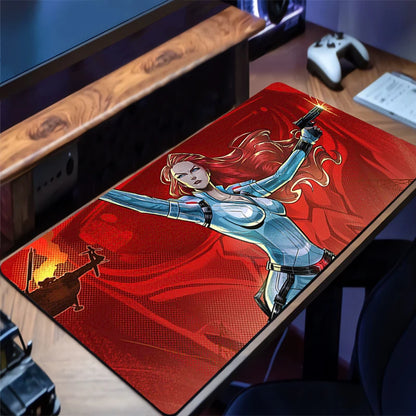 Black W-widow Mouse Pad Gaming New Mousepad MousePads Table Keyboard Pad Non-Slip Soft Computer Fashion Desk Mat