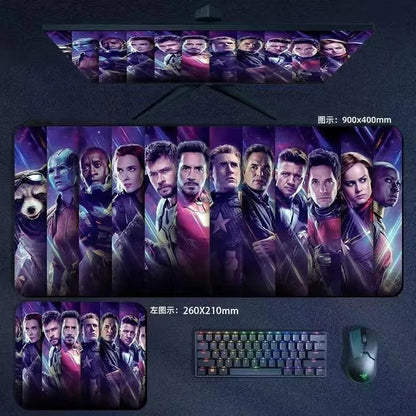 Mouse Pad the Avengers Iron Man Captain America Thor Hulk Ant-Man Black Widow Extra-Large Thickened Computer Keyboard Desk 90*40