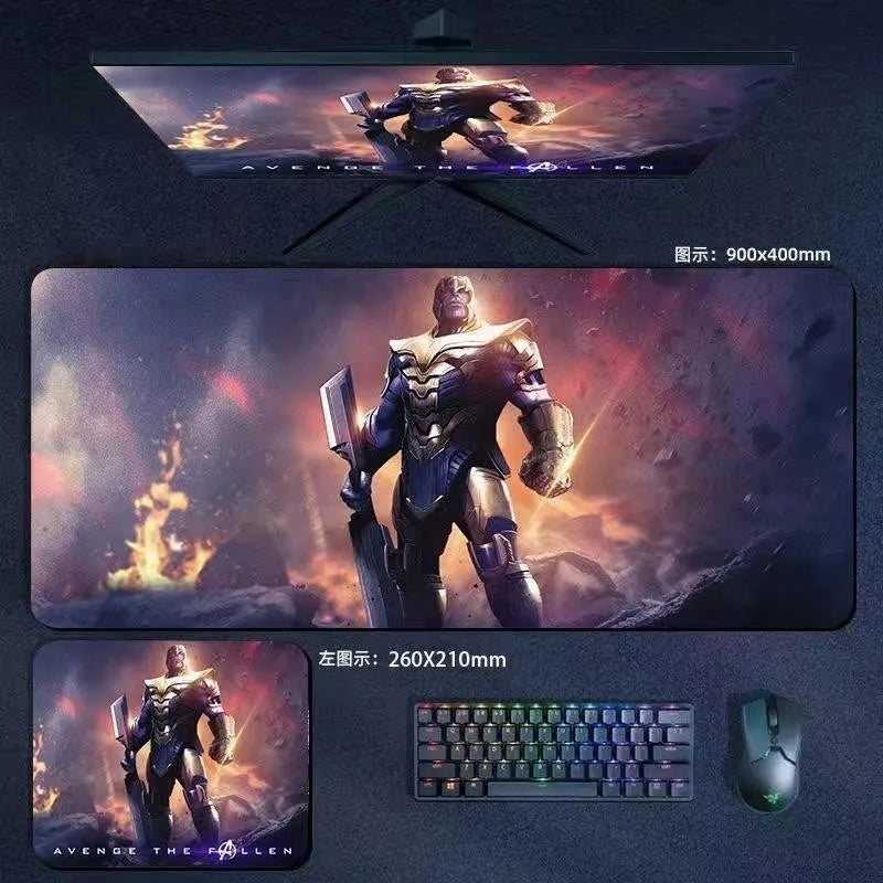 Mouse Pad the Avengers Iron Man Captain America Thor Hulk Ant-Man Black Widow Extra-Large Thickened Computer Keyboard Desk 90*40