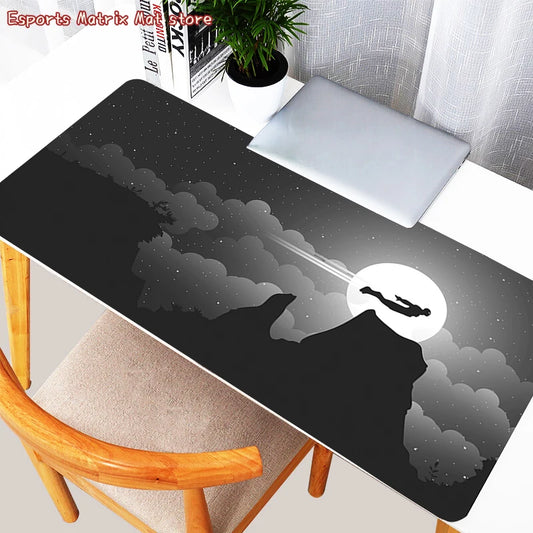 Anime Mousepad Gamer Gaming Mouse Pad HD Print Iron Man Desk Mat Black And White Play Mat Office Computer Cabinet Keyboard Pad
