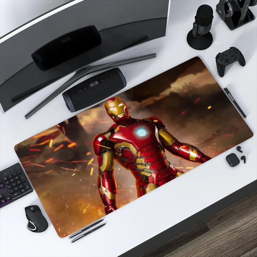 Movie Mouse Pad Superhero Non-slip Lockedge Man I-Iron Office Student Gaming Thickened Large Writing Mar Cushion MousePad
