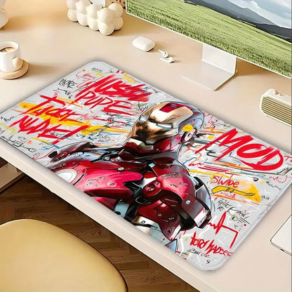 Marvel Hero Iron Man overlock Mouse Pad Desk accessories office Pad Keyboard Mouse Pad Computer Laptop Pad Game Console Pad