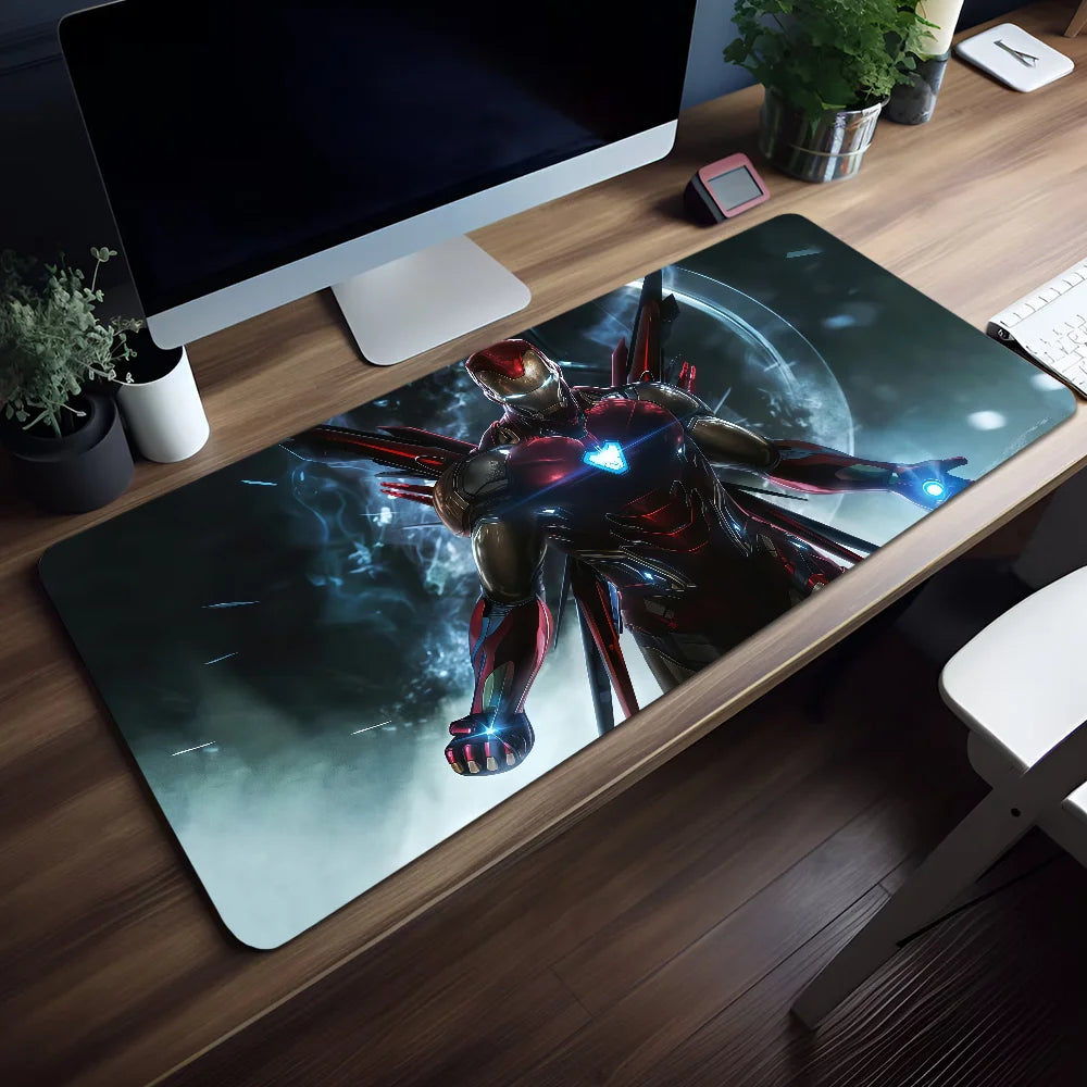 Movie Mouse Pad Superhero Non-slip Lockedge Man I-Iron Office Student Gaming Thickened Large Writing Mar Cushion MousePad