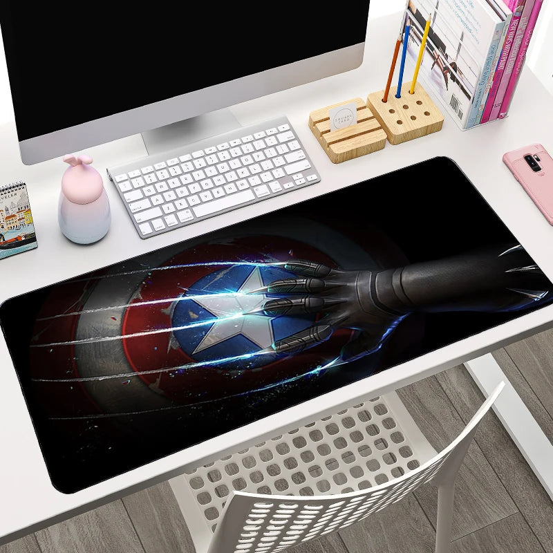 Marvel XXL Mouse Pad Laptop Black Panther Gaming Keyboard Pad PC Accessories Gamer Cabinet Desk Mat HD Anime Mousepad New Carpet