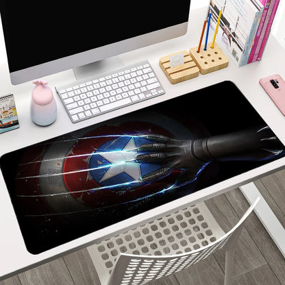 Marvel XXL Mouse Pad Laptop Black Panther Gaming Keyboard Pad PC Accessories Gamer Cabinet Desk Mat HD Anime Mousepad New Carpet