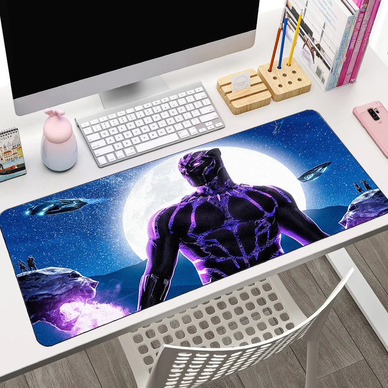 Marvel XXL Mouse Pad Laptop Black Panther Gaming Keyboard Pad PC Accessories Gamer Cabinet Desk Mat HD Anime Mousepad New Carpet