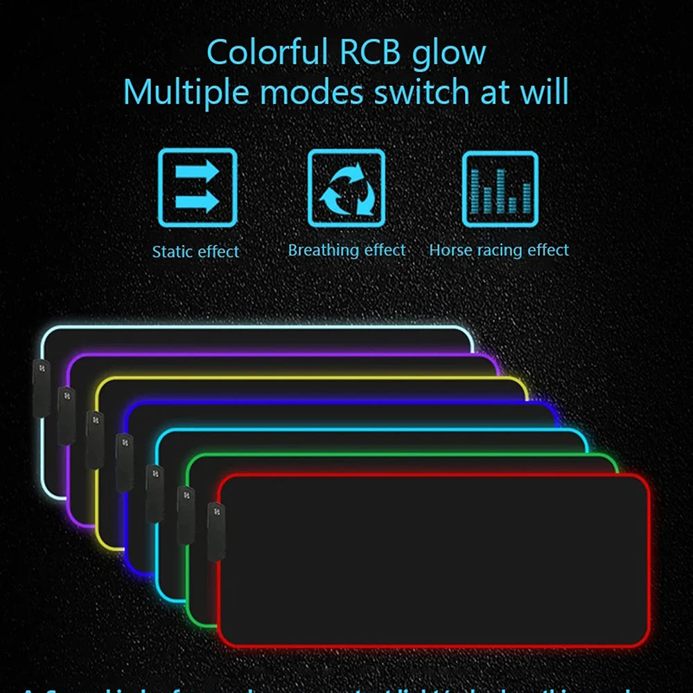Superhero Spider Man Venon Mouse Pad RGB Gaming Mouse Pad Desk Mat HD Gamer Large LED Light XXL MousePads