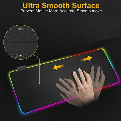 Marvel Avengers Assemble Mouse Pad RGB Backlit Mouse Pad Laptop Mouse Pad Laptop Gamer Computer Desk Gaming Accessories