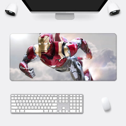 Iron Man Mousepad HD Printing Computer Gamers Locking Edge Non-slip Mouse Pad  Keyboard PC Desk Pad