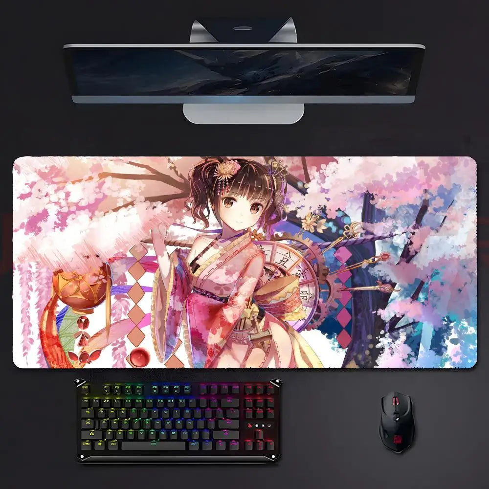 K-KABANERI OF THE IRON FORTRESS Anime Action Mouse Pad Mousepad Large Gaming LockEdge Thickened PC Table Desk Mat
