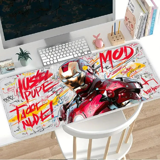 Marvel Hero Iron Man overlock Mouse Pad Desk accessories office Pad Keyboard Mouse Pad Computer Laptop Pad Game Console Pad