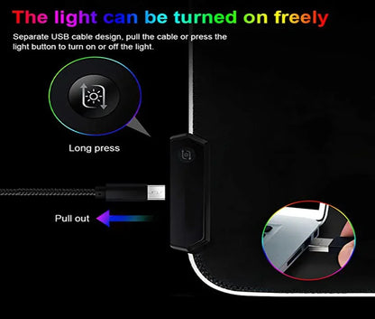 RGB 1000x500MM Marvel Large Mouse Pad Venom Computer Game PC Accessories LED expand Desk Mat Non Slip Printing Keyboard MousePad