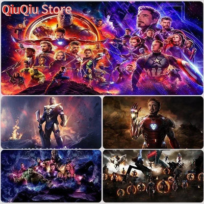 Mouse Pad the Avengers Iron Man Captain America Thor Hulk Ant-Man Black Widow Extra-Large Thickened Computer Keyboard Desk 90*40