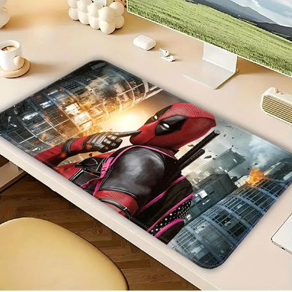 Funny Deadpool Marvel overlock Mouse Pad office Pad Desk accessories Computer Laptop Pad Keyboard Mouse Pad Game Console Pad