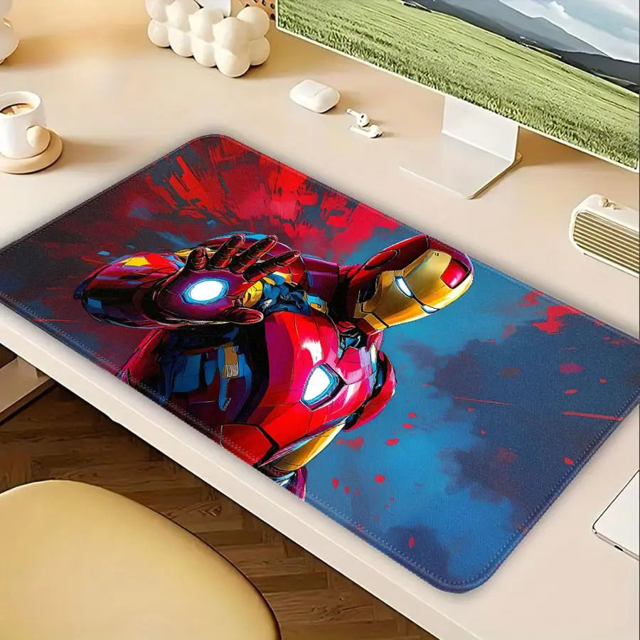 Marvel Hero Iron Man overlock Mouse Pad Desk accessories office Pad Keyboard Mouse Pad Computer Laptop Pad Game Console Pad