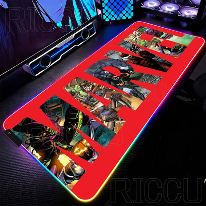 RGB 1000x500MM Marvel Large Mouse Pad Venom Computer Game PC Accessories LED expand Desk Mat Non Slip Printing Keyboard MousePad