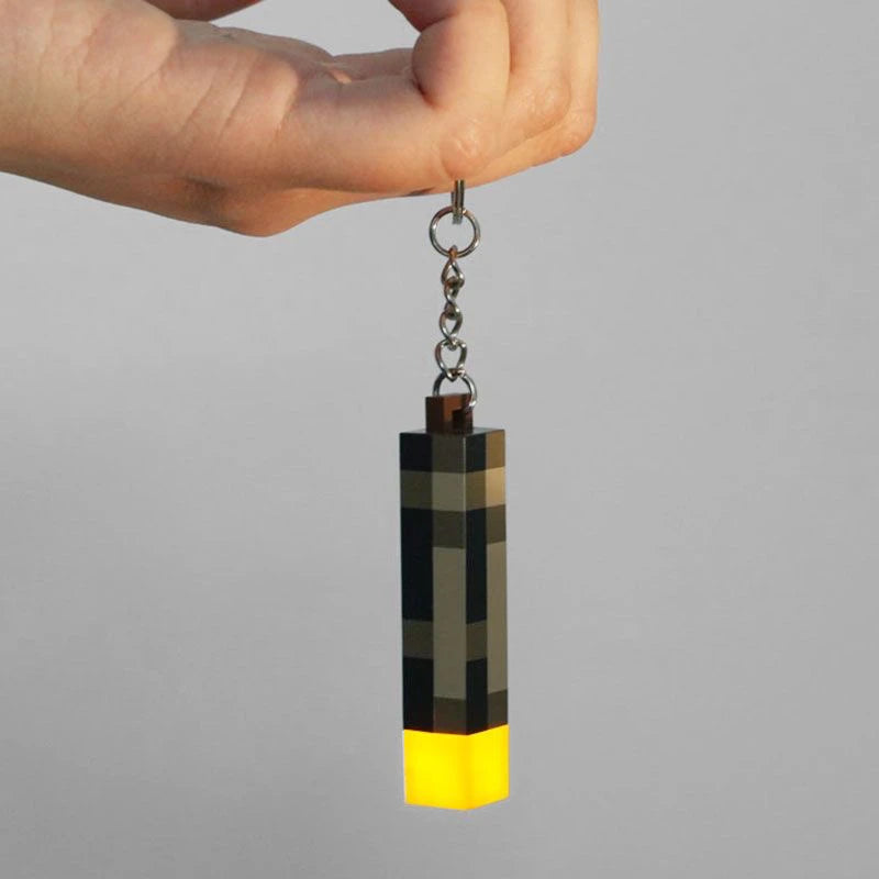 Torcia di Mincraft portachiavi