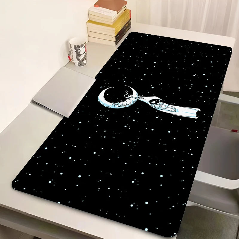 Marvel Moon Knight Mouse Pad Computer Black And White Gaming Mousepad Large Gamer Accessories Keyboard Rug Laptop Anime Desk Mat
