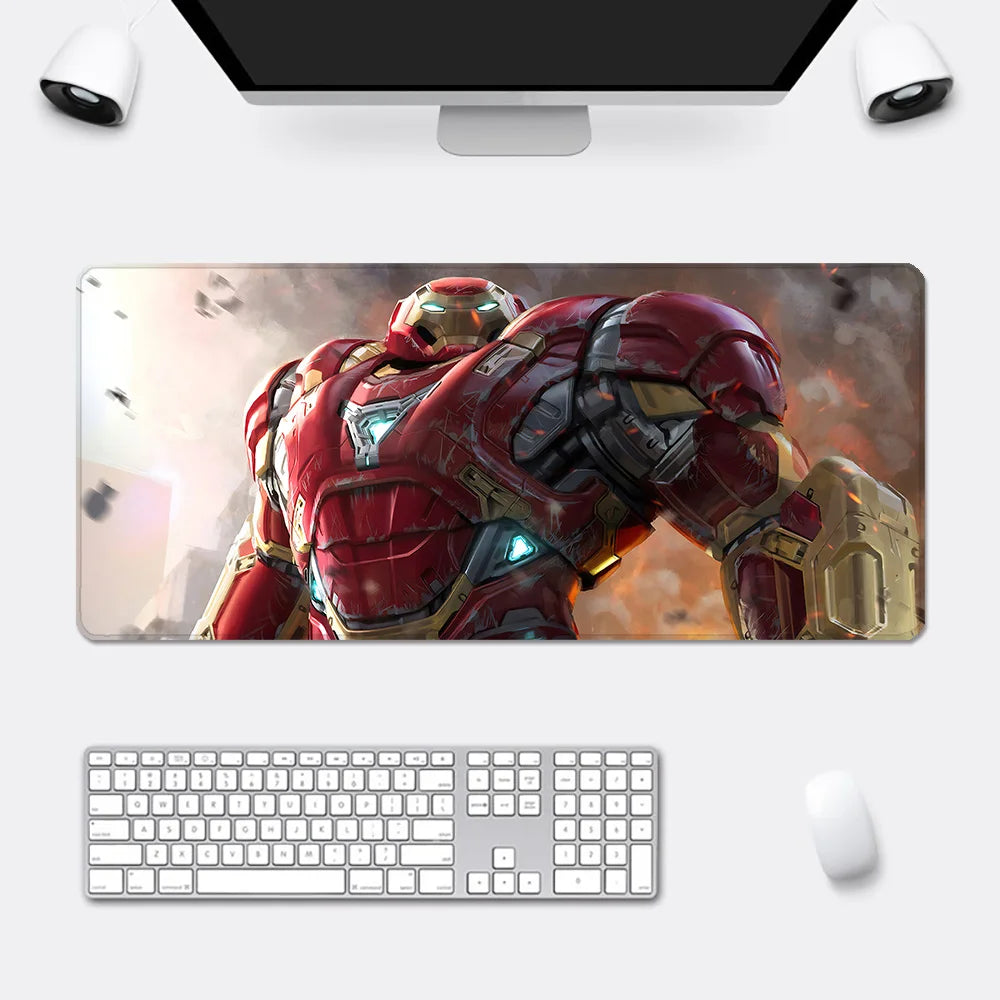 Iron Man Mousepad HD Printing Computer Gamers Locking Edge Non-slip Mouse Pad  Keyboard PC Desk Pad