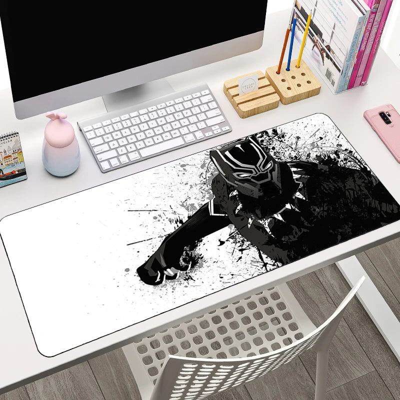 Marvel XXL Mouse Pad Laptop Black Panther Gaming Keyboard Pad PC Accessories Gamer Cabinet Desk Mat HD Anime Mousepad New Carpet