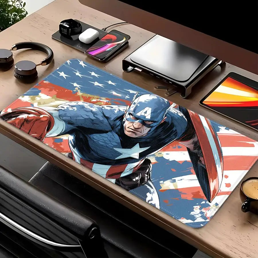Mouse Pad Desk accessories Game Console Pad Keyboard Mouse Pad office Pad Computer Laptop Pad Waterproof Marvel Captain America