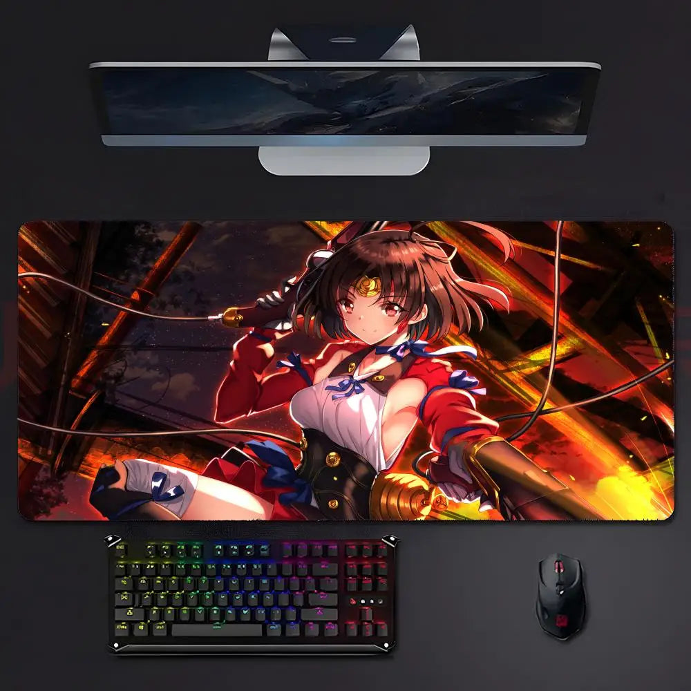 K-KABANERI OF THE IRON FORTRESS Anime Action Mouse Pad Mousepad Large Gaming LockEdge Thickened PC Table Desk Mat