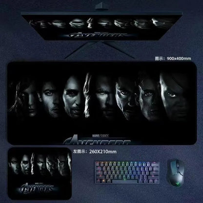 Mouse Pad the Avengers Iron Man Captain America Thor Hulk Ant-Man Black Widow Extra-Large Thickened Computer Keyboard Desk 90*40
