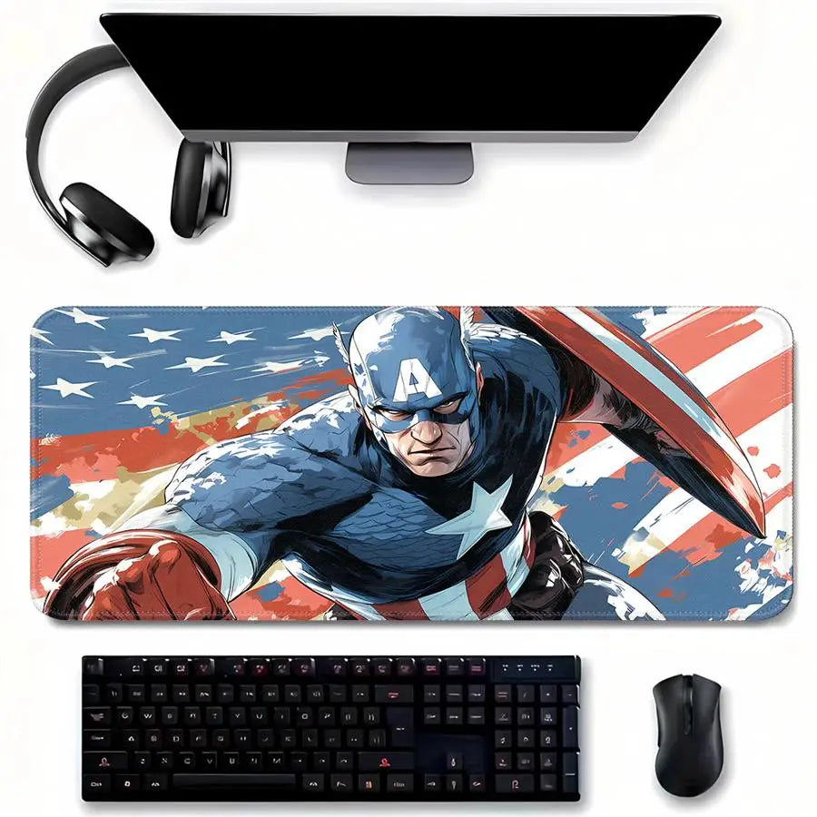 Mouse Pad Desk accessories Game Console Pad Keyboard Mouse Pad office Pad Computer Laptop Pad Waterproof Marvel Captain America