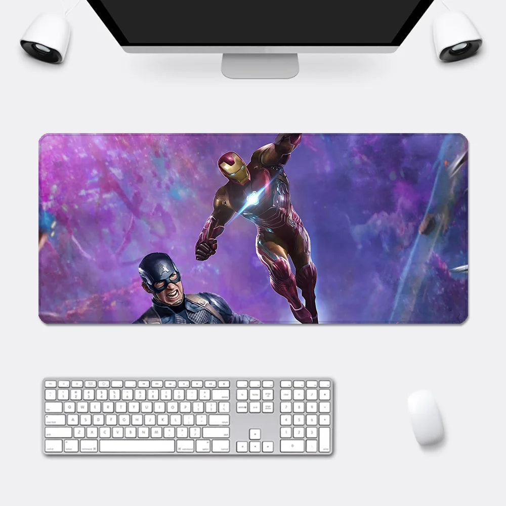 Iron Man Mousepad HD Printing Computer Gamers Locking Edge Non-slip Mouse Pad  Keyboard PC Desk Pad